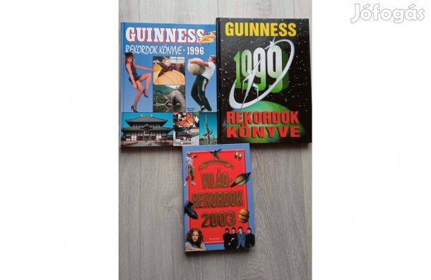 3 db Guiness rekord könyv 1996. 1999. 2003 együtt 1200 Ft