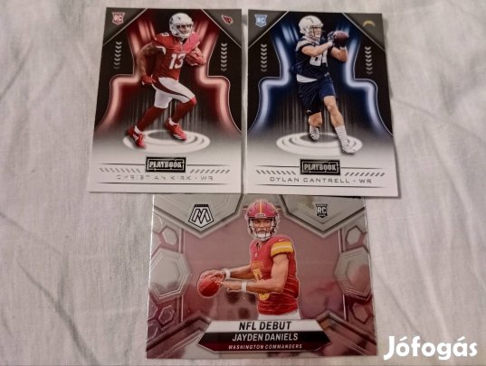 3 db NFL RC kártya