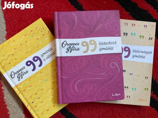 3 db Oravecz Nóra könyv
