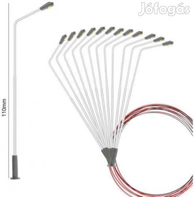 3 db Utcai Fém Lámpa 10cm Led Világítással 12V (4220)