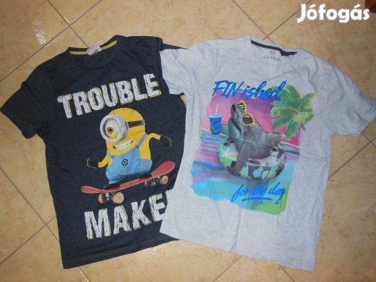 3 db Vagány fiú pólók. Minions.152/158