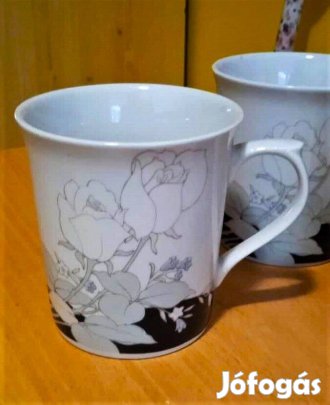 3 db. Alföldi nagyon ritka pasztell rózsás gyönyörű bögre