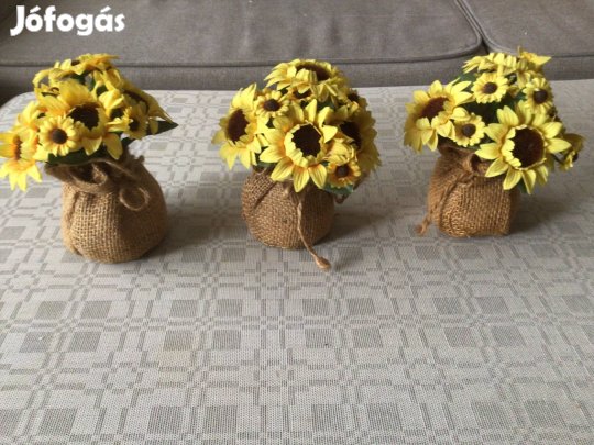 3 db. zsákos napraforgó virág 600,-Ft/db áron eladó