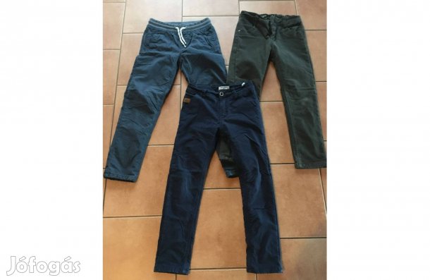 3 db bélelt chino nadrág együtt! 140-es