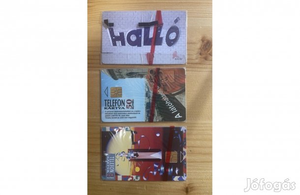 3 db bontatlan telefonkártya egyben