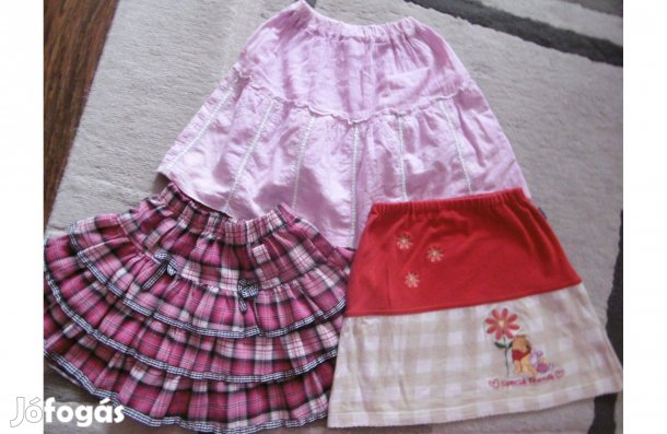 3 db csajos kislány szoknya 4-6 év szép állapotban 1600 Ft / 3 db