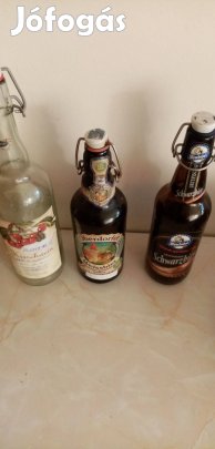 3 db csattos italos üveg együtt