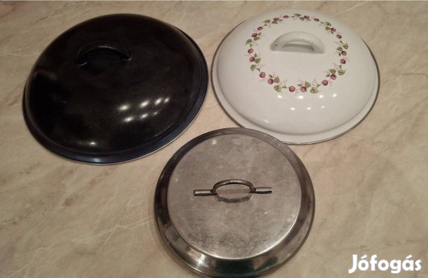 3 db fedő lábashoz, fazékhoz