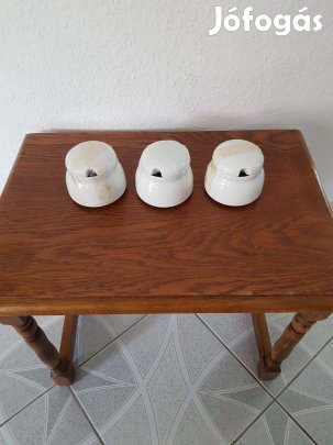 3 db fehér porcelán cukortartó nem használt együtt 1200 Ft