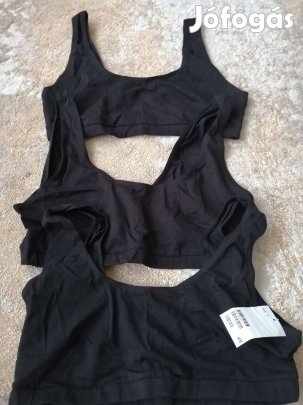 3 db fekete H&M pamut melltartó L Új