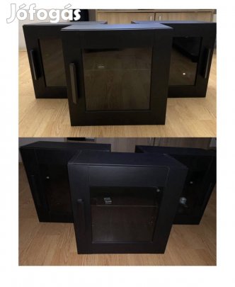 3 db fekete falipolc