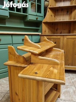 3 db fenyő fali polc 60x21x16/80x18x17/100x25x12