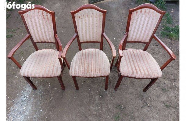 3 db használt karos szék, Egyben: 10.000 ft