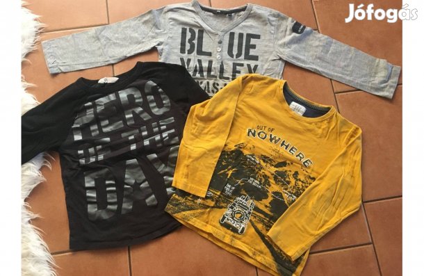 3 db hosszú ujjú felső csomagban! 128-as
