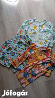 3 db hosszú ujjú fiú pizsama 2-3 évesre együtt 600 Ft