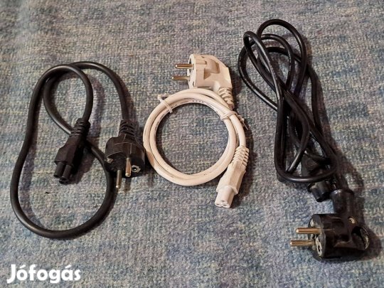 3 db notebook tv tápkábel kábel