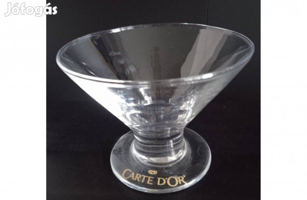 3 db olasz üvegkehely (Carte D'Or, bontatlan)