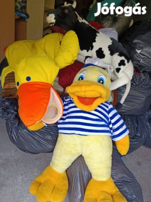 3 db óriásplüss / Kacsa, boci, Donald