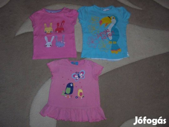 3 db-os 74-80-as lány nyári pólócsomag