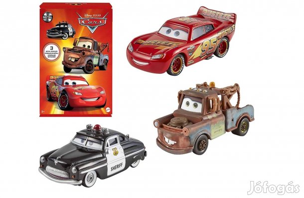 3 db-os Verdák Cars kisautó szett Mattel