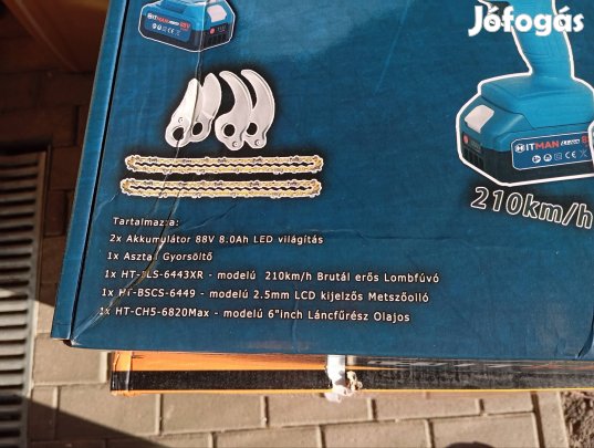 3 db os kerti szett 2 db lítiumos akkumulátorral 