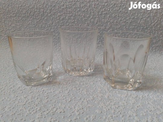 3 db üdítős, vizes, vagy whiskys pohár egyben - Más minták! 1490,-Ft