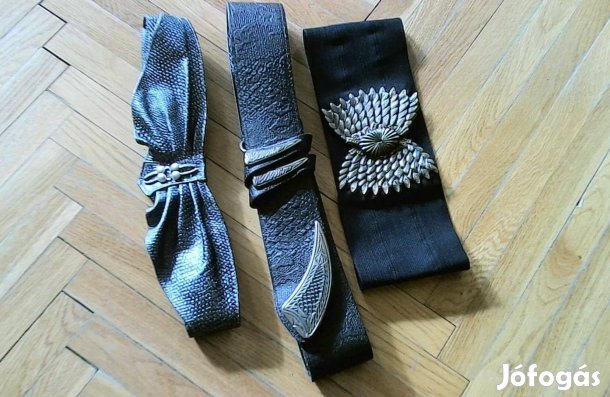 3 db újszerű, női bőr öv egyben, 2.000 Ft/db