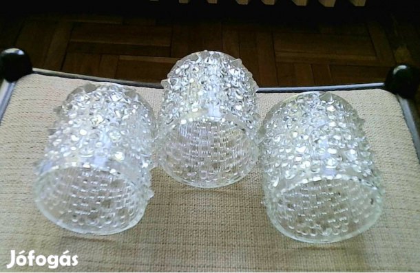 3 db üveg búra lámpabúra csillárbúra 1000 Ft/db