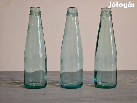 3 db vintage üveg palack