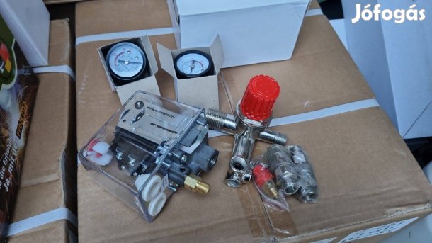 3 fázisú kompresszorhoz nyomásszabályzó szelep 2órával, nyomáskapcsoló