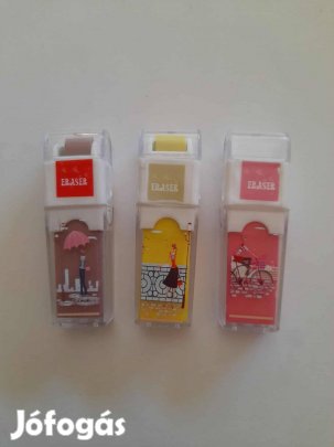 3 féle hosszúkás dobozos radír 900ft/db