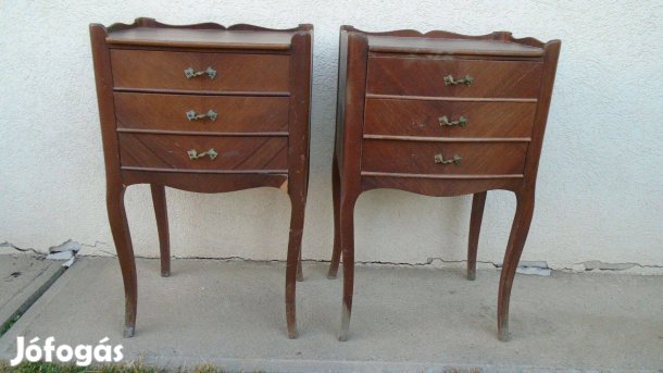 3 fiókos Komód - 2 db együtt - kecses, vékony fából - Akcióztam!