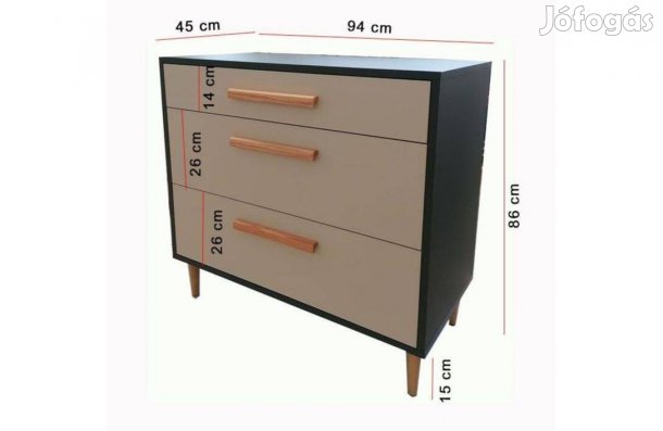 3 fiókos komód