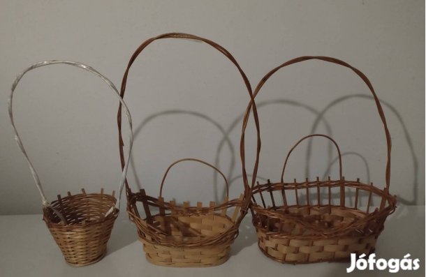 3 fonott kosár, ajándék kosár eladó