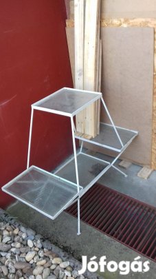 3 különböző retro nagy vas virágtartó virágállvány