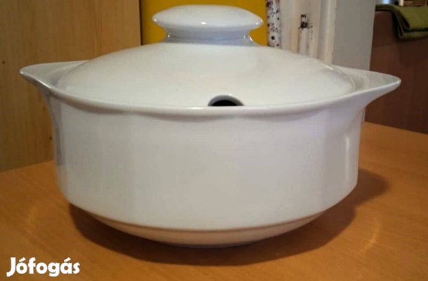 3 l-es sokszög alakú Merkury porcelán levesestál fedővel