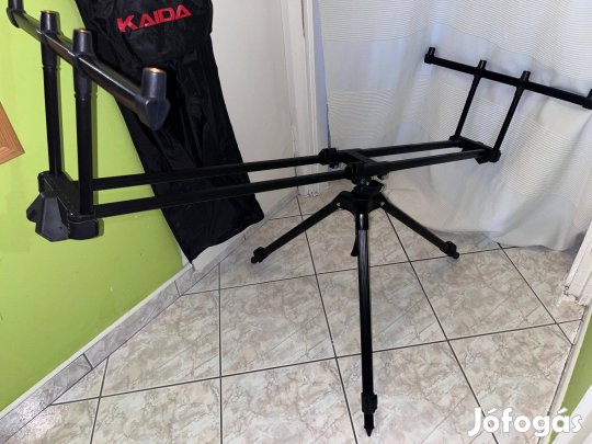 3 lábú, dönthető, profi 4 botos bottartó állvány kaida eladó
