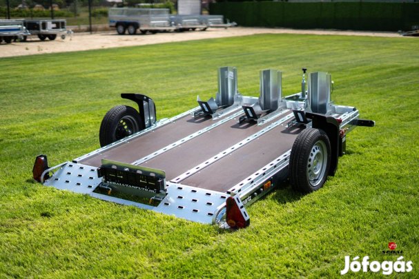 3 óra alatt rendszámmal! Új motorszállító utánfutó most 1.049.000 Ft