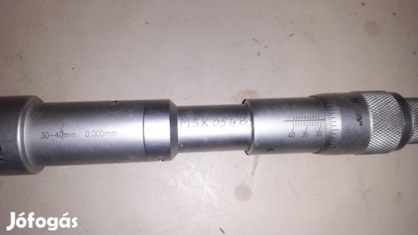 3 ponton mérő furatmikrométer 30 - 40 mm, zsákfurathoz, DIN863, ""L