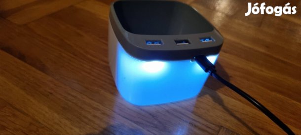 3 portos usb elosztó, hub + tartó