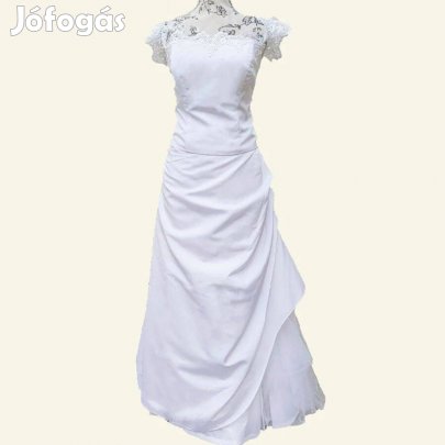 3 részes csinos, fűzős esküvői ruha M