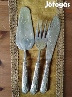 3 részes ezüstözött tálalókészlet
