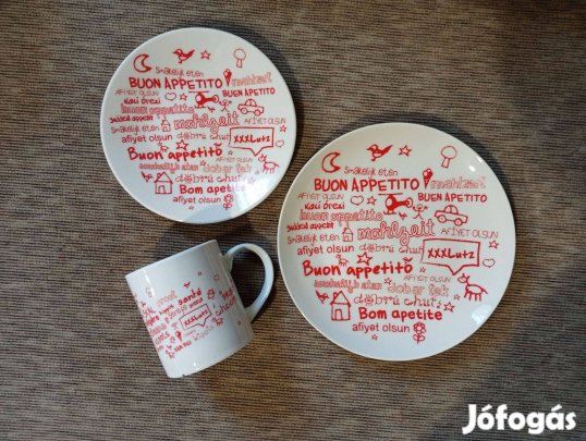 3 részes gyerek reggelizős készlet