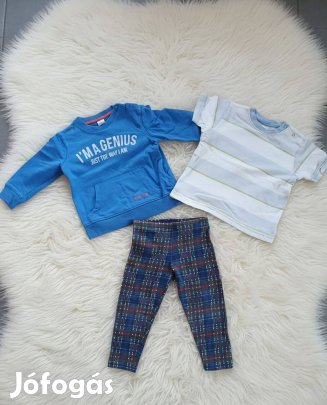3 részes szett: hosszú ujjú felső + póló + nadrág, 1218 hónap