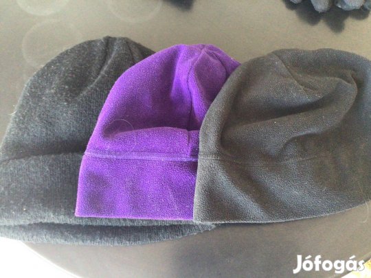 3 sapka fekete és lila színben