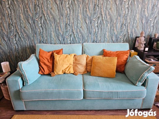 3 személyes mentazöld kanapé