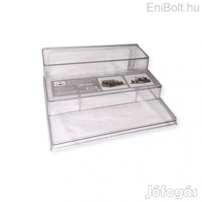 3 szintes átlátszó műanyag fűszertartó polc
