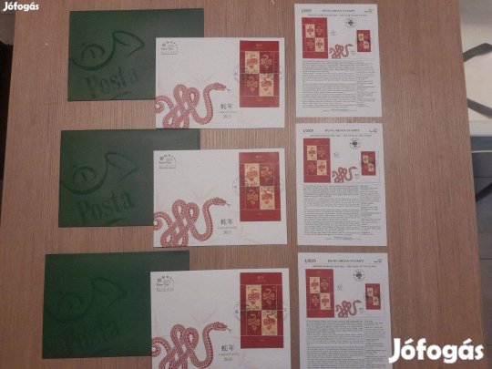 3db 2025-ös kinai ujévi bélyeg szett 10.000Ft-ért ujpesten eladó!