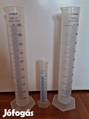 3db Mérőhenger egyben 100ml 1000ml mérőedény