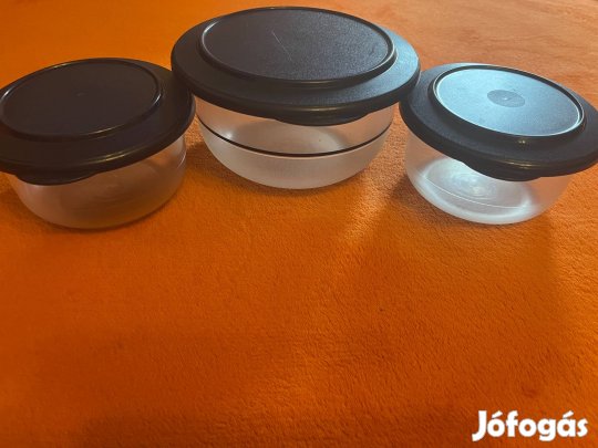 3db Tupperware elegancia tál sötétkék tetővel!